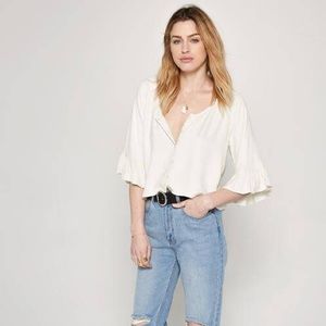 AMUSE SOCIETY - CLOUDSCAPE WOVEN TOP - NWT
